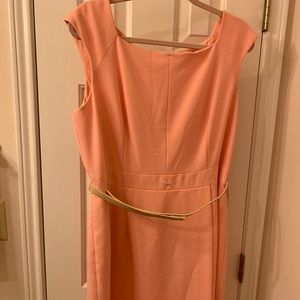 💗Alex Marie Peach Square Neck Dress💗